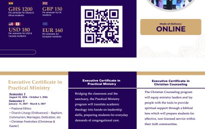 Register for Executive Certificate in Christian Counseling