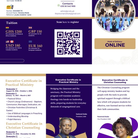 Register for Executive Certificate in Practical Ministry